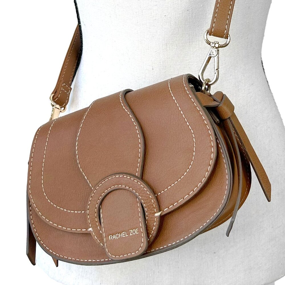 NWOT Rachel Zoe Brown Faux Leather Western Crossbody Bag